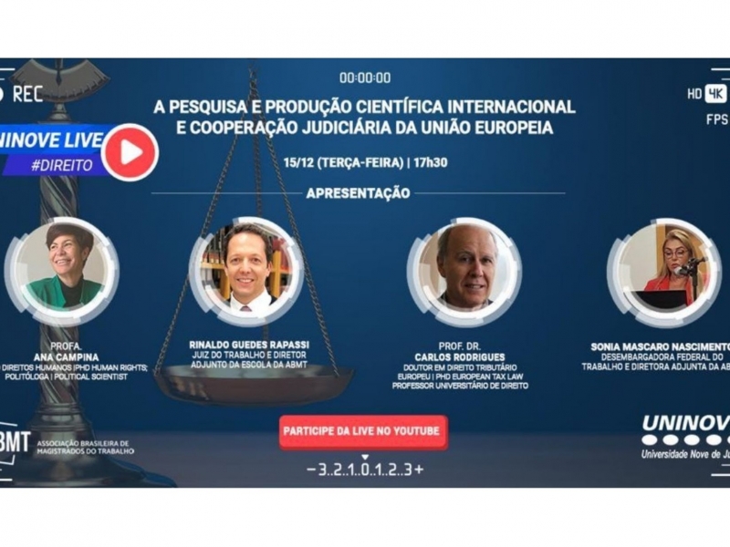 Professores portugueses falam com juízes brasileiros sobre pesquisa científica e cooperação judiciária