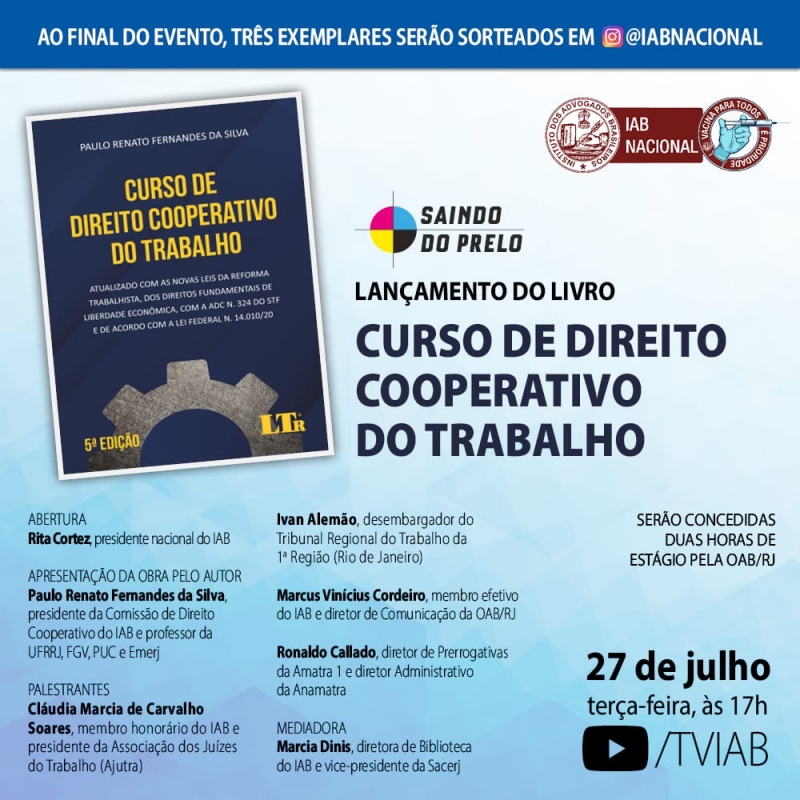 IAB lança livro sobre Direito Cooperativo