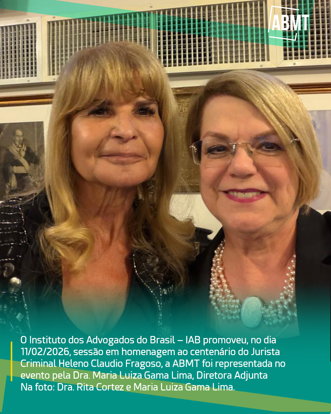 O Instituto dos Advogados do Brasil – IAB promoveu, no dia 11/02/2026, sessão em homenagem ao centenário do Jurista Criminal Heleno Claudio Fragoso.