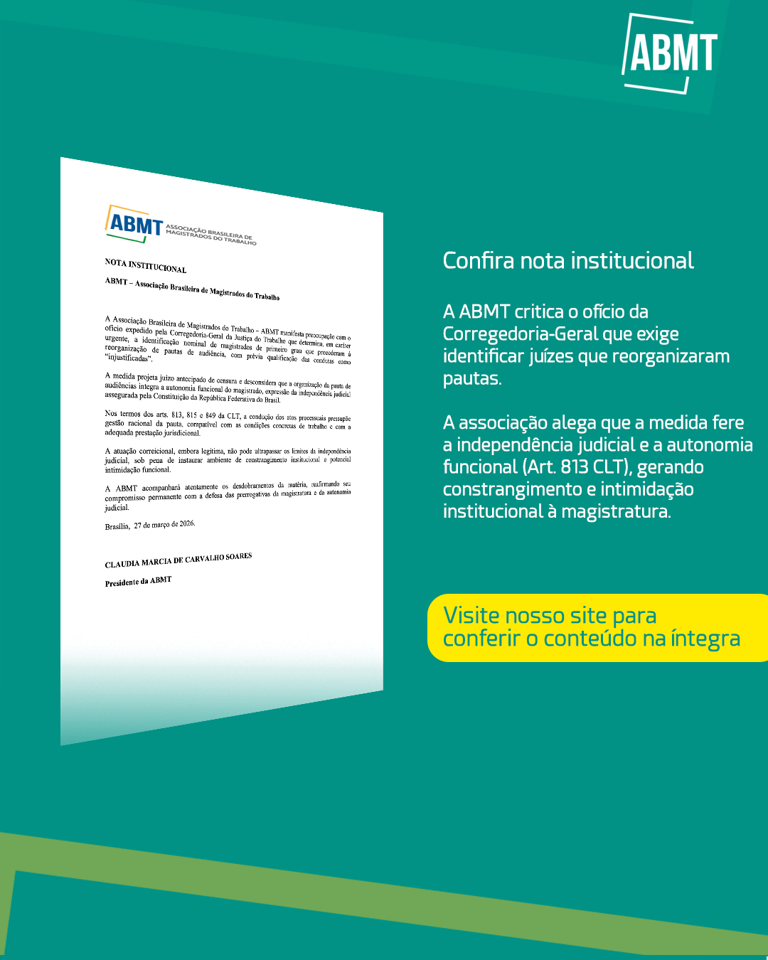 Nota Institucional - Corregedoria