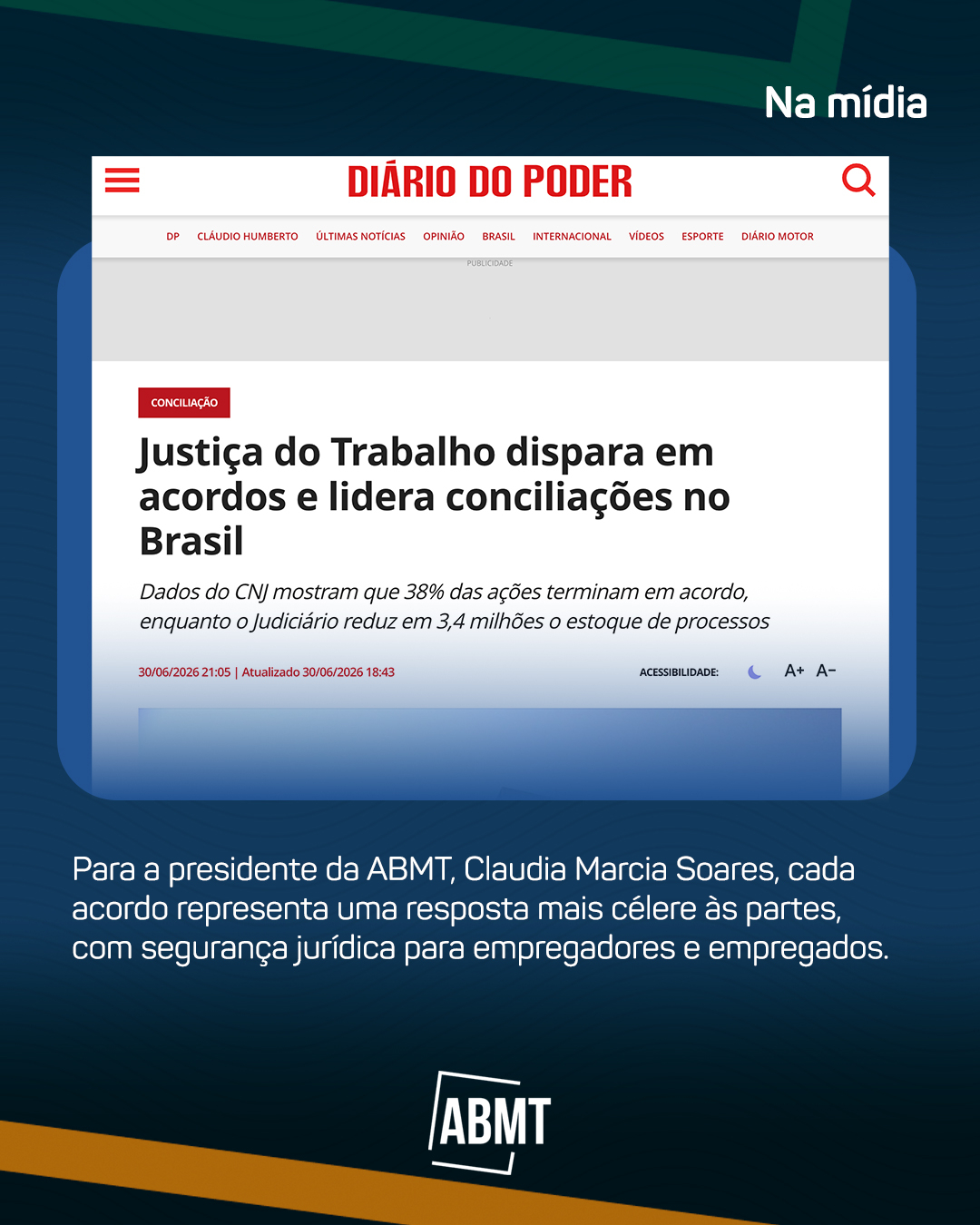Justiça do Trabalho lidera índices de conciliação no país, aponta levantamento do CNJ